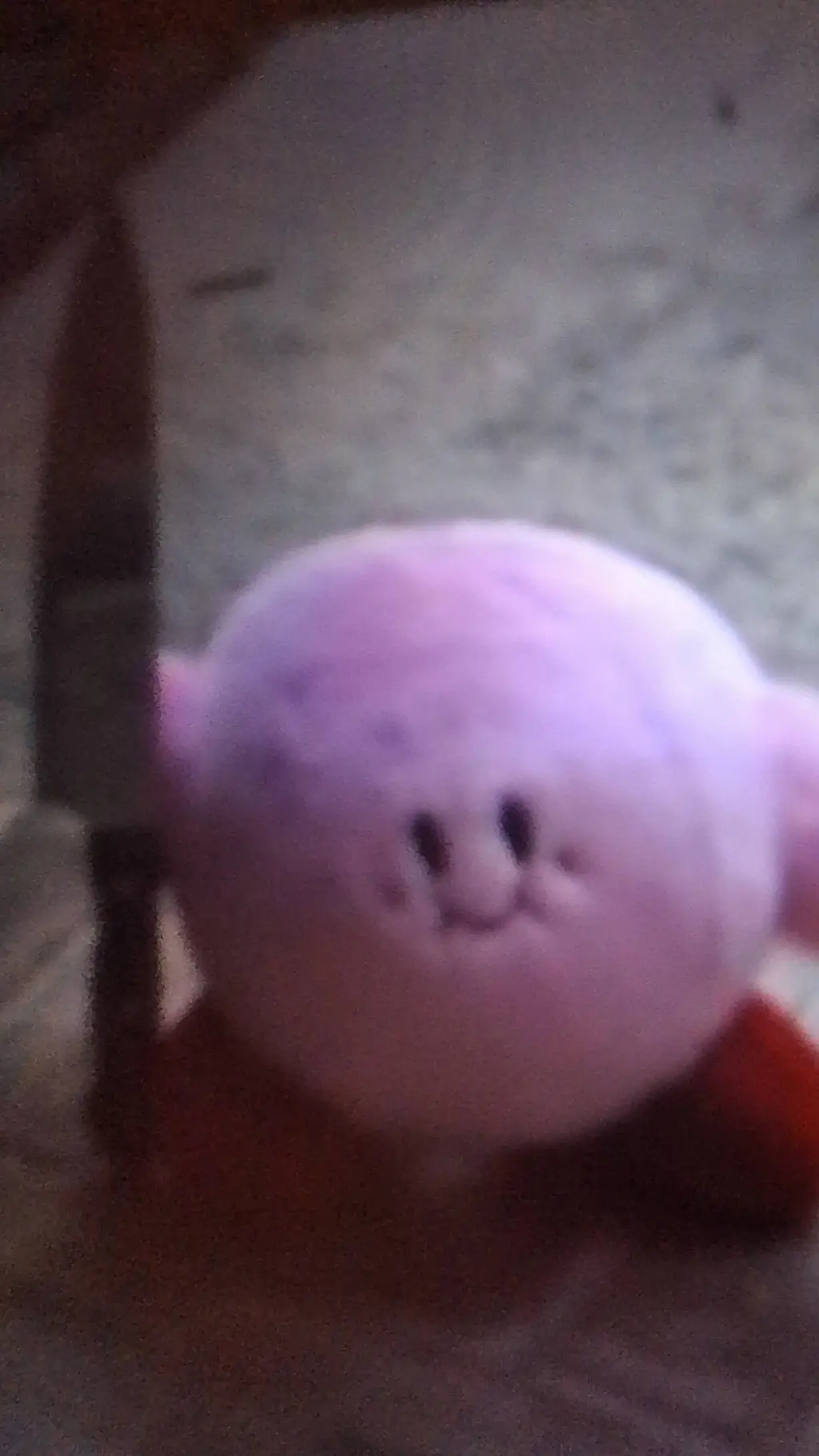 ai character: Kirby with a knife background