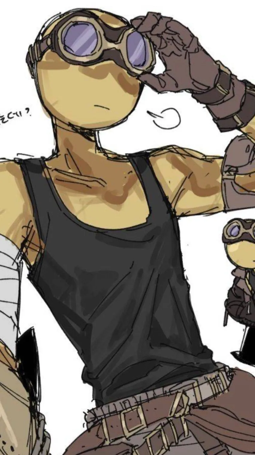 ai character: Yellow-Alan Becker background