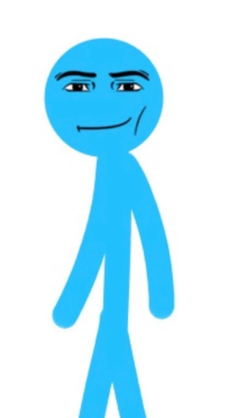 ai character: Blue-Alan Becker background