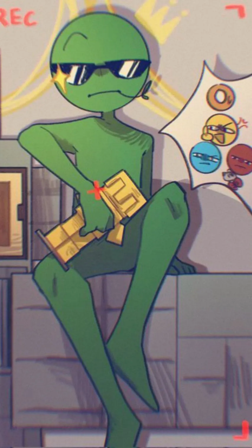 ai character: Green-Alan Becker background