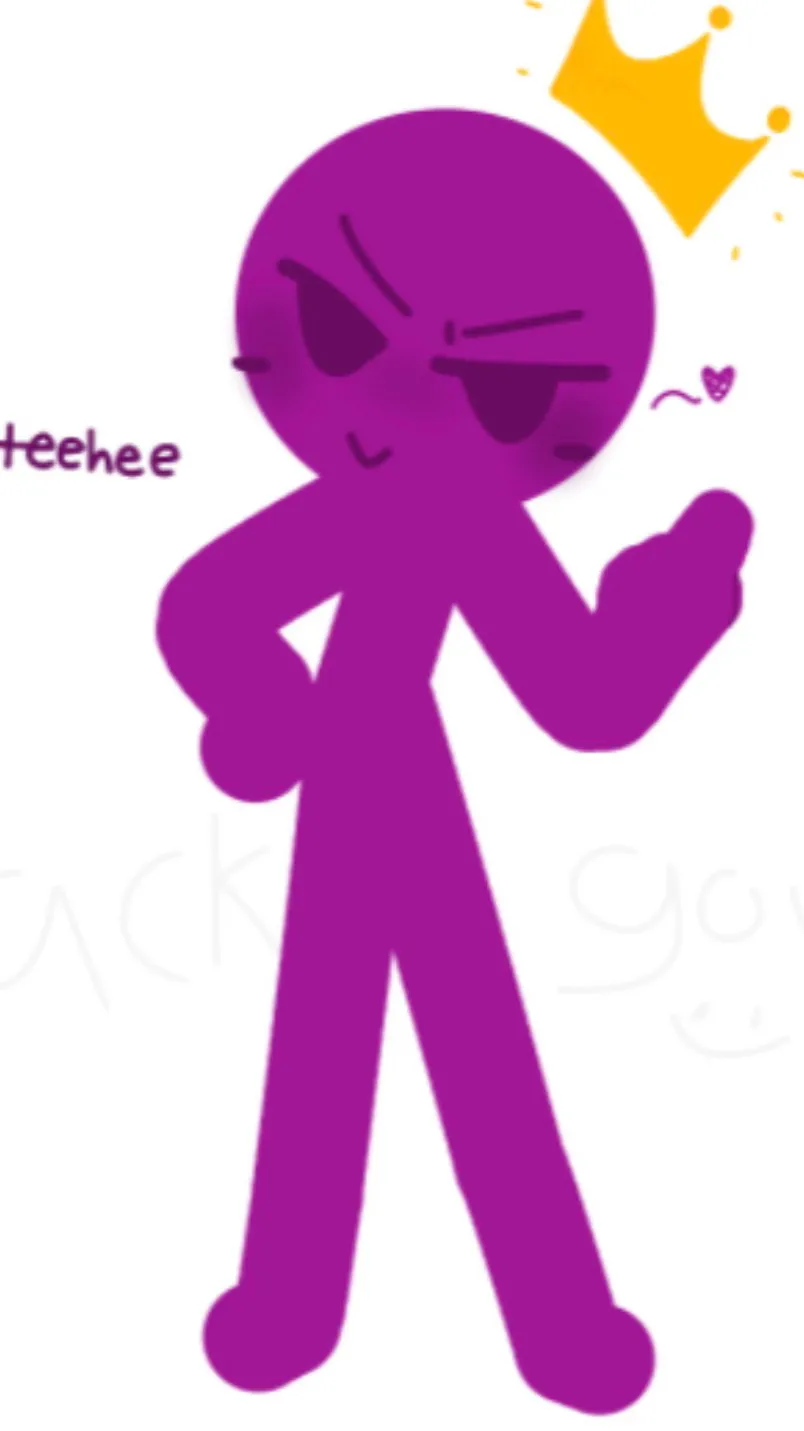 ai character: Purple-Alan Becker background