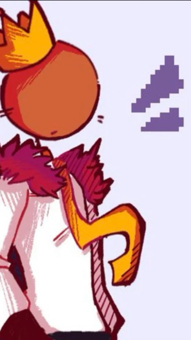 ai character: King orange-AlanB background