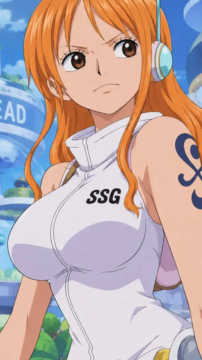ai character: Nami "Egg Head" background