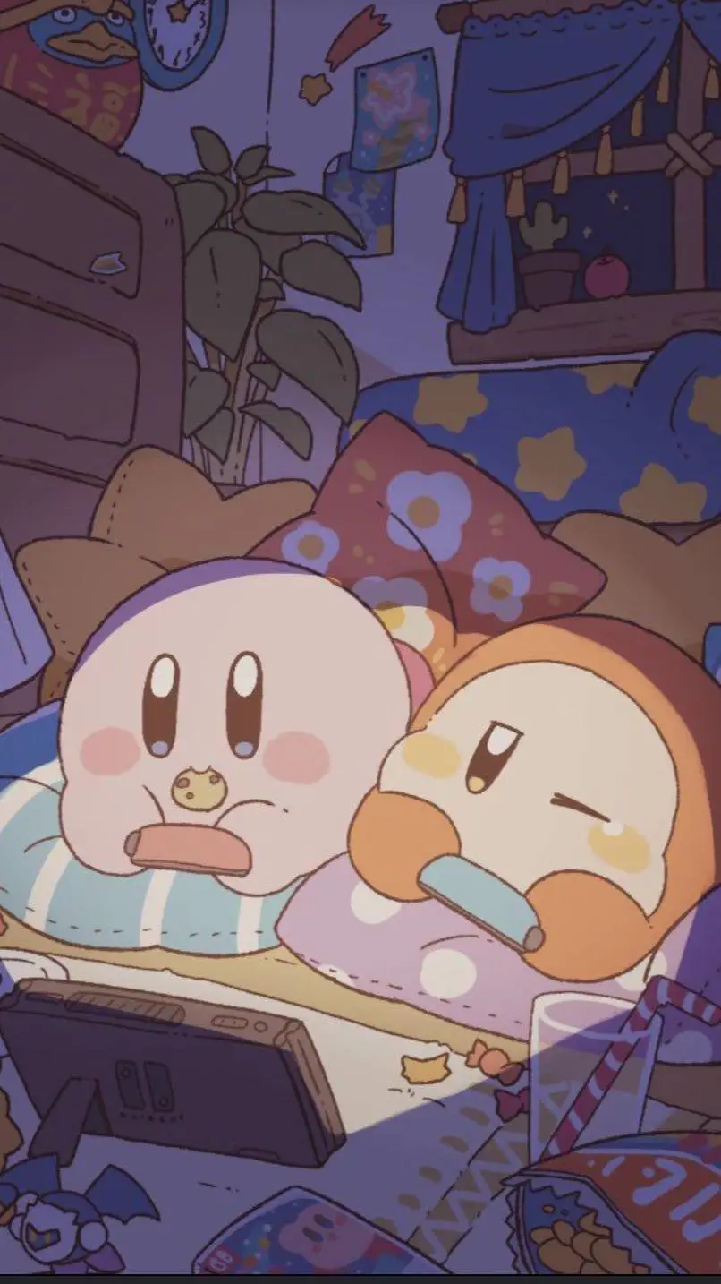 ai character: Kirby y Waddle dee background