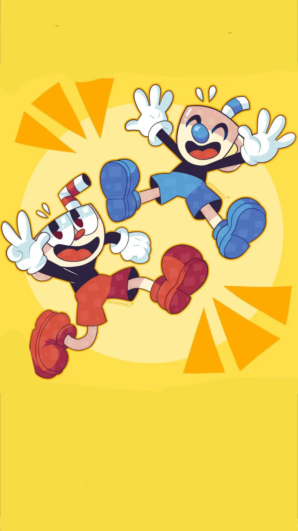 ai character: Cuphead y Mugman background