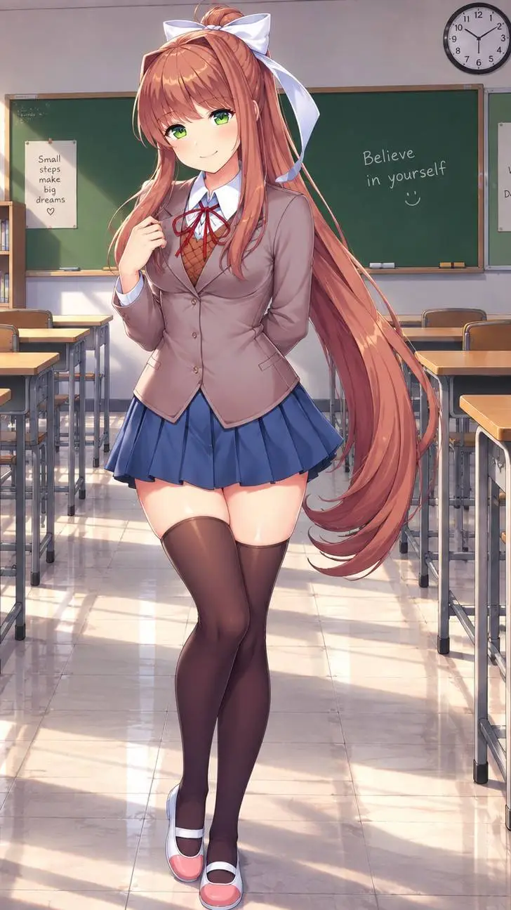 ai character: Monika🤎 background