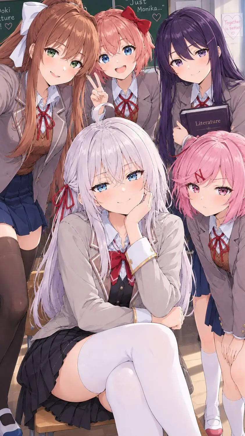 ai character: Ddlc x Alya background