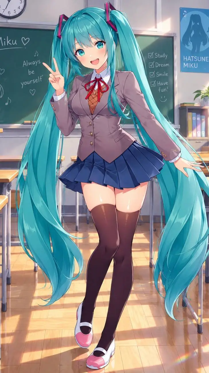ai character: Hatsune Miku background