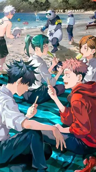ai character: Jjk beach 2.0 background