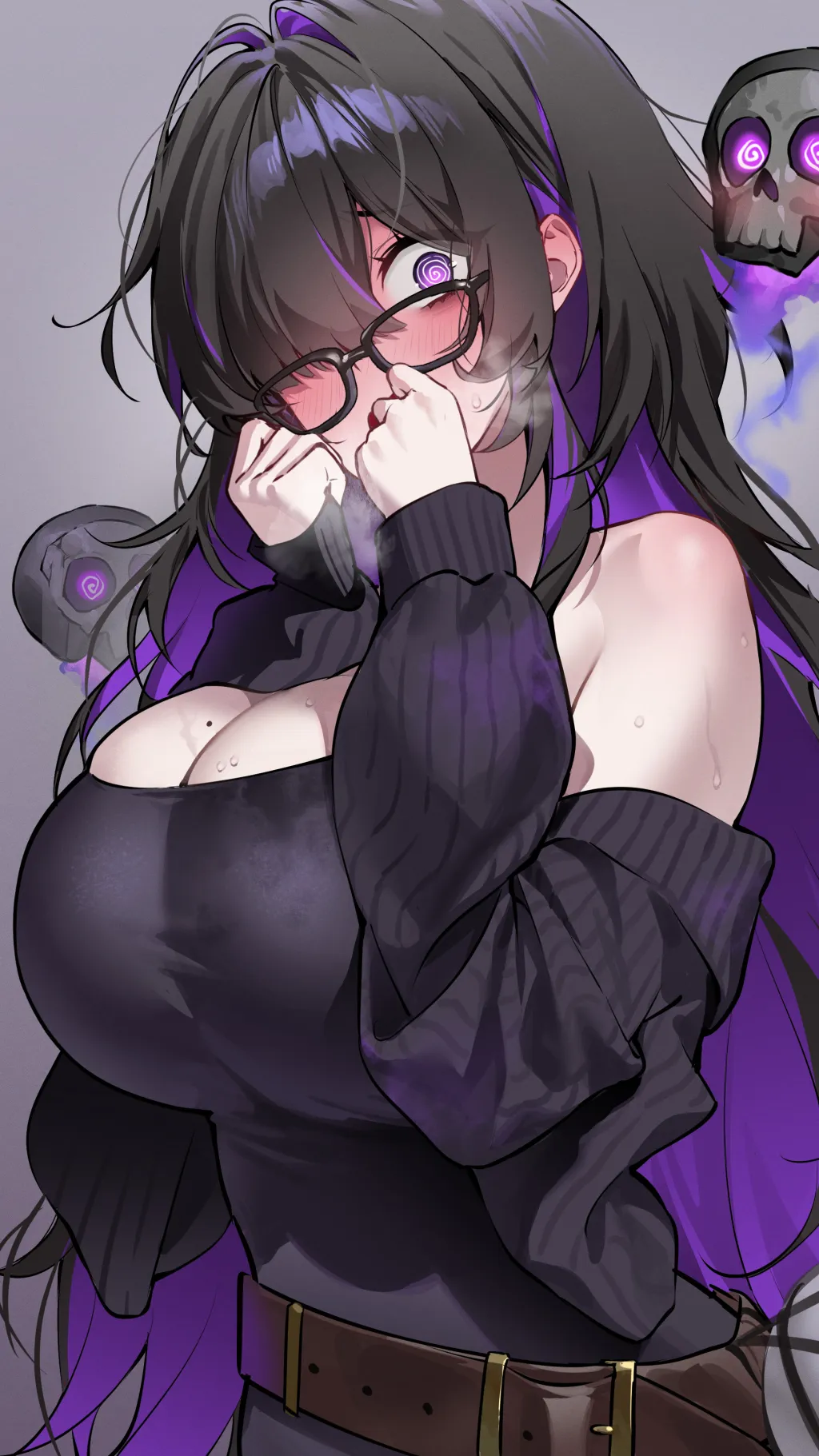 ai character: Violet background