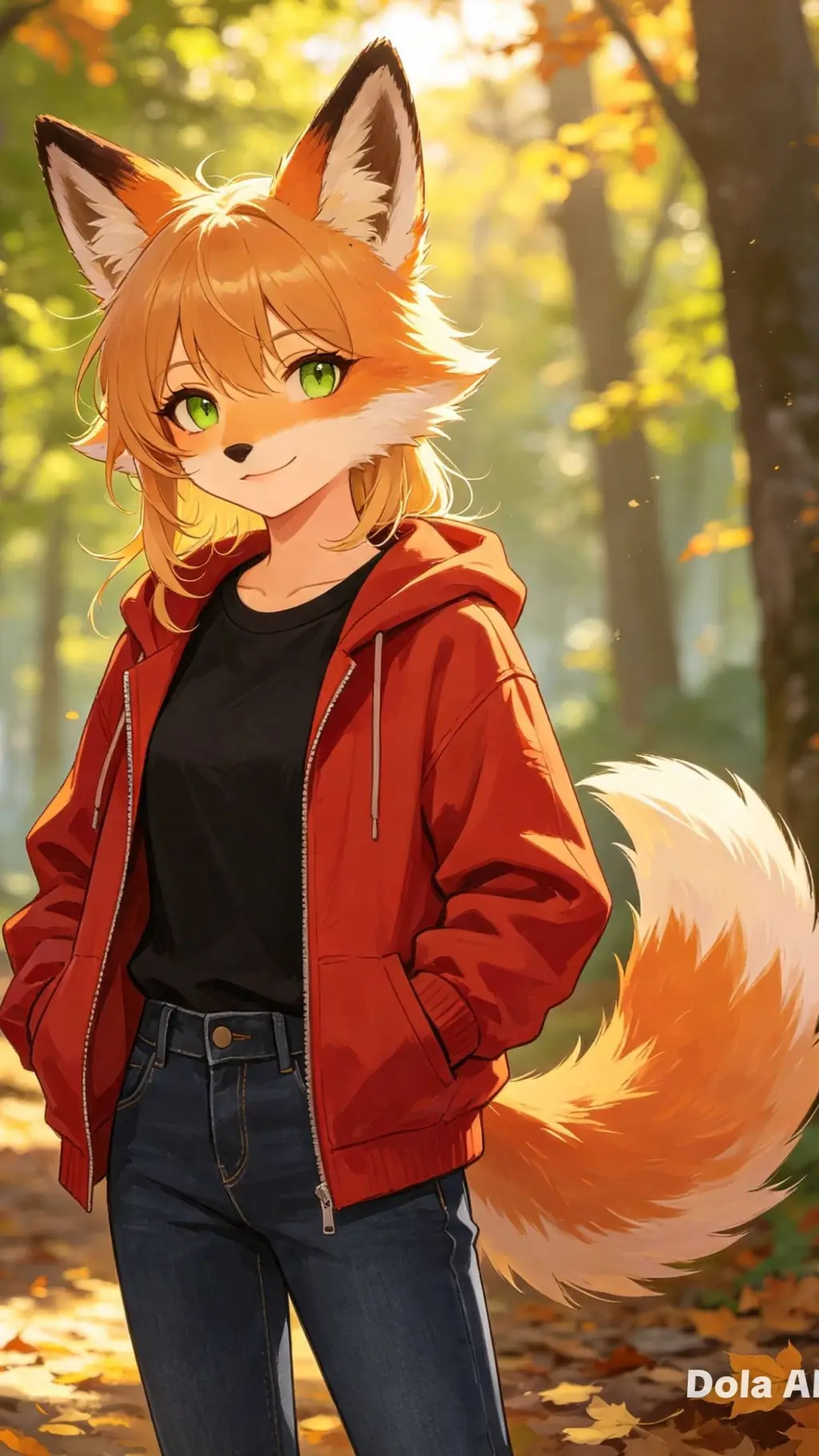 ai character: Lila 🦊 background