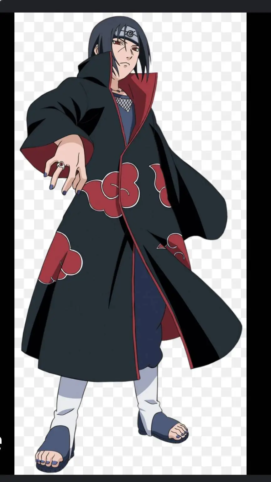 ai character: his name is Itachi background