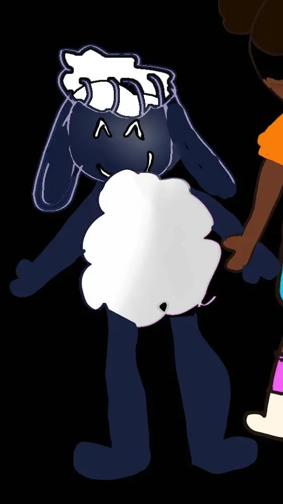 ai character: amanda and wooly background
