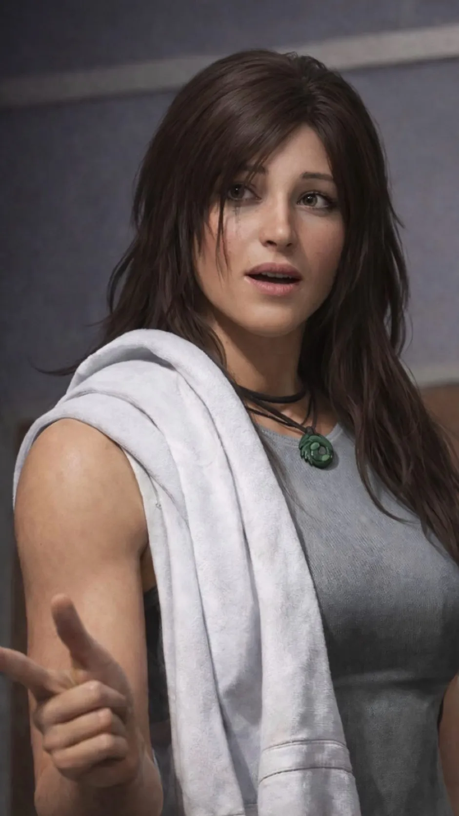 ai character: LARA-CROFT background