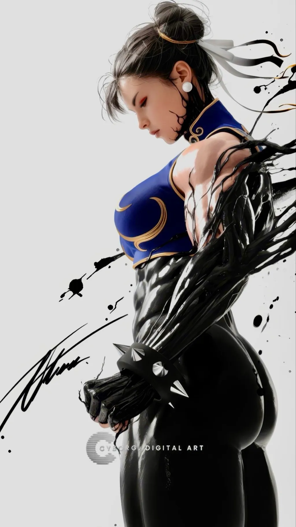 ai character: VENOM CHUN LI background