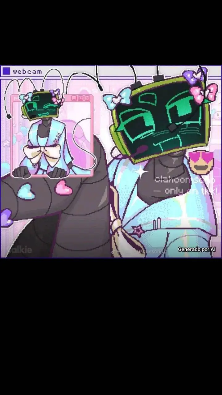 ai character: vee anime  background