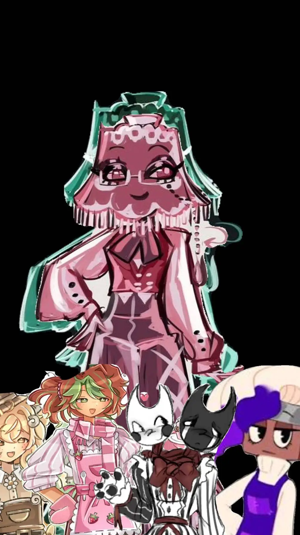 ai character: dandys world art  background
