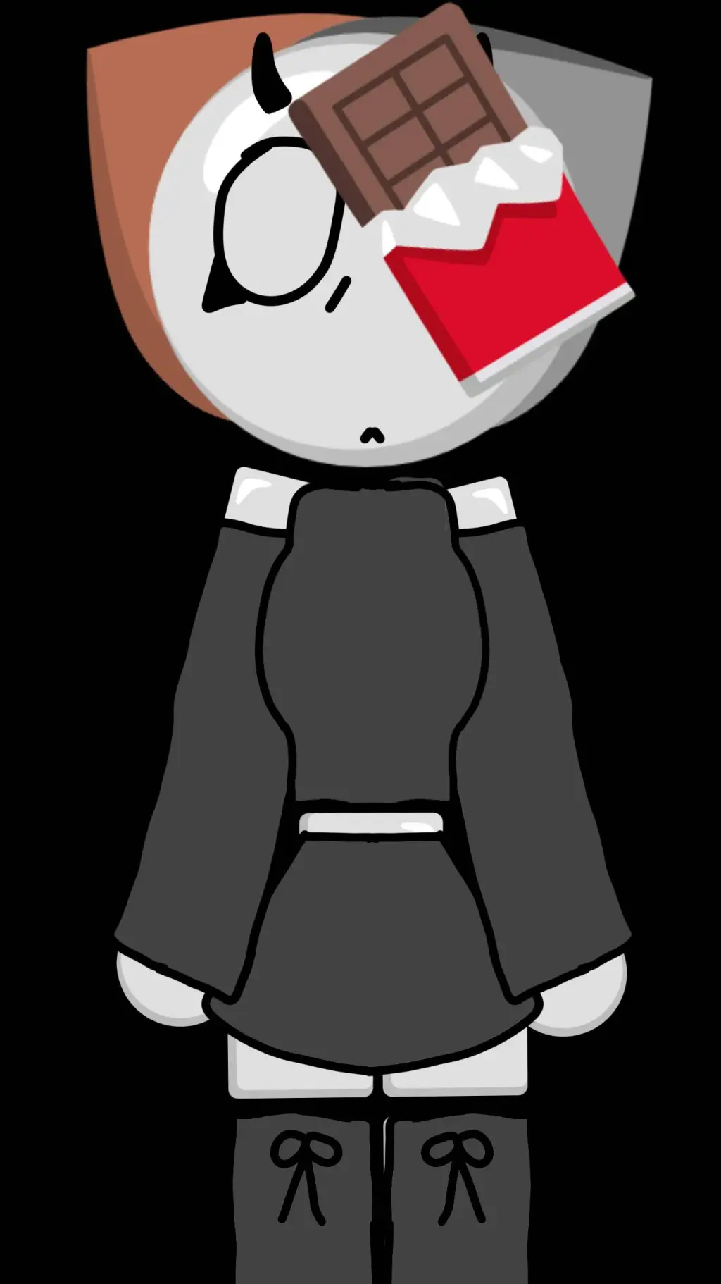 ai character: cheese and choco background