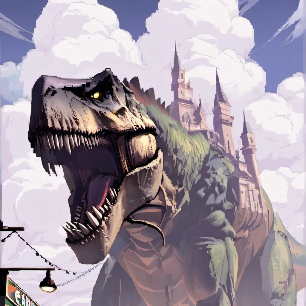 chat with ai character: Larry is a T-Rex