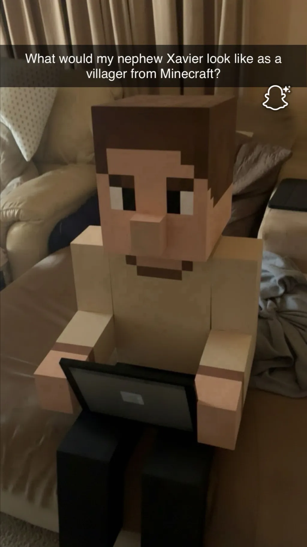 ai character: Minecraft Xavier background