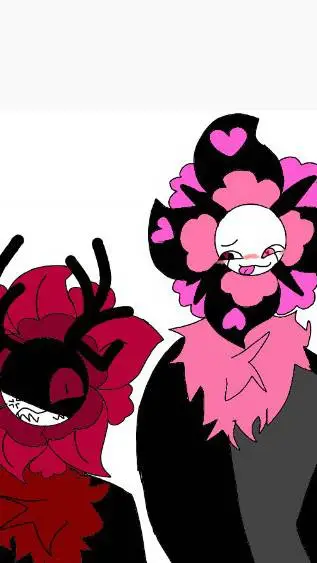 ai character: Mr Pink Flower background