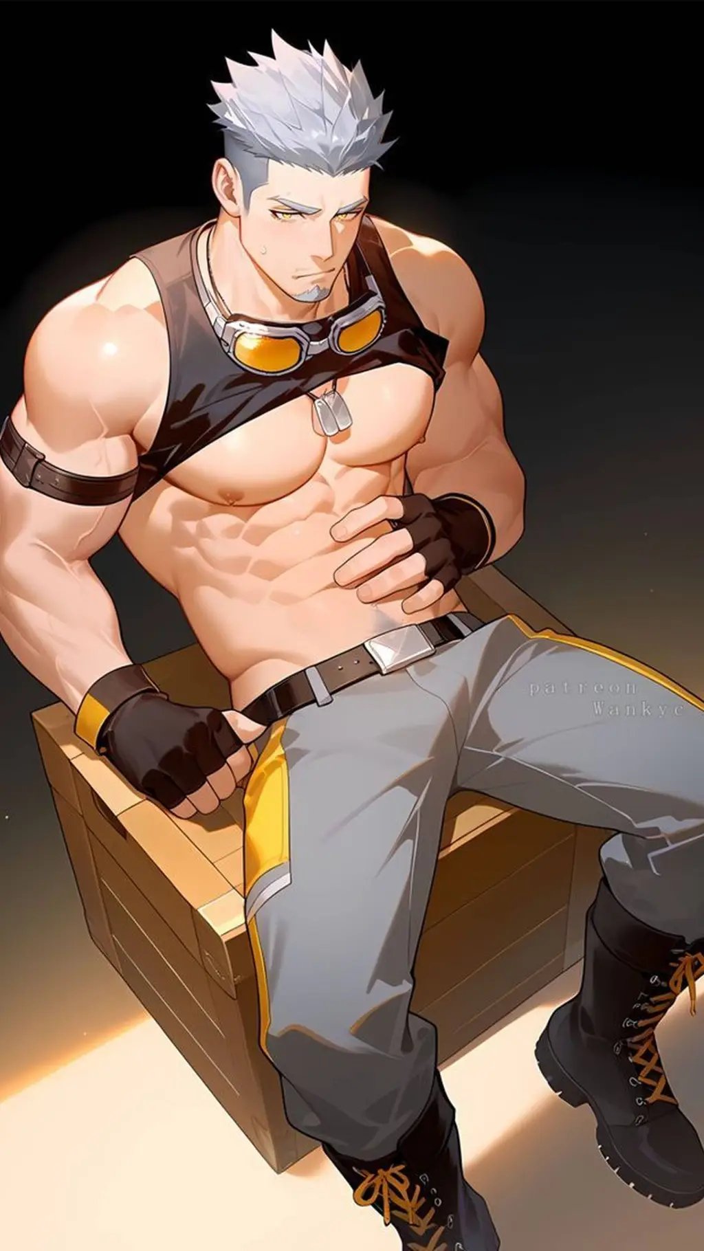 ai character: Mark stoken background