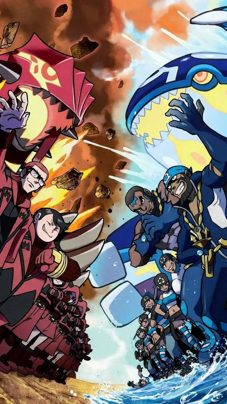 ai character: TEAM AQUA/MAGMA background