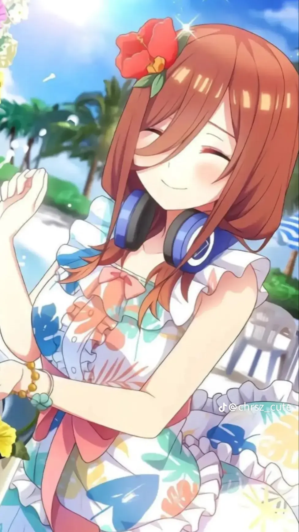 ai character: Miku Nakano  background