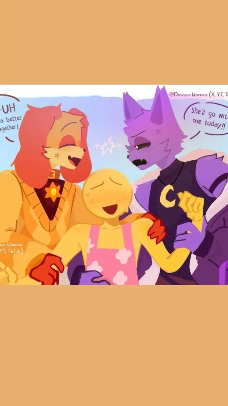 ai character: Catnap and Dogday background