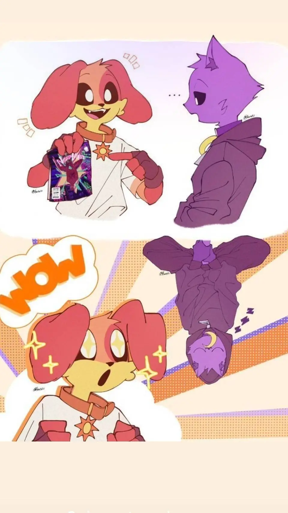 ai character: Catnap and Dogday background