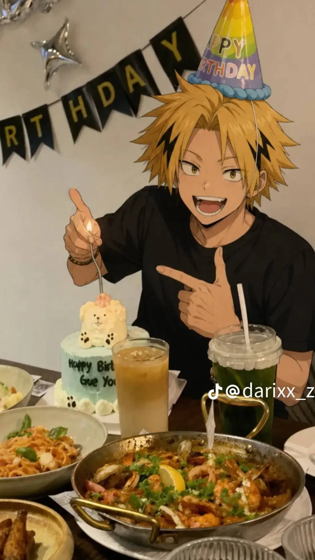 ai character: Feliz cumple Denki background