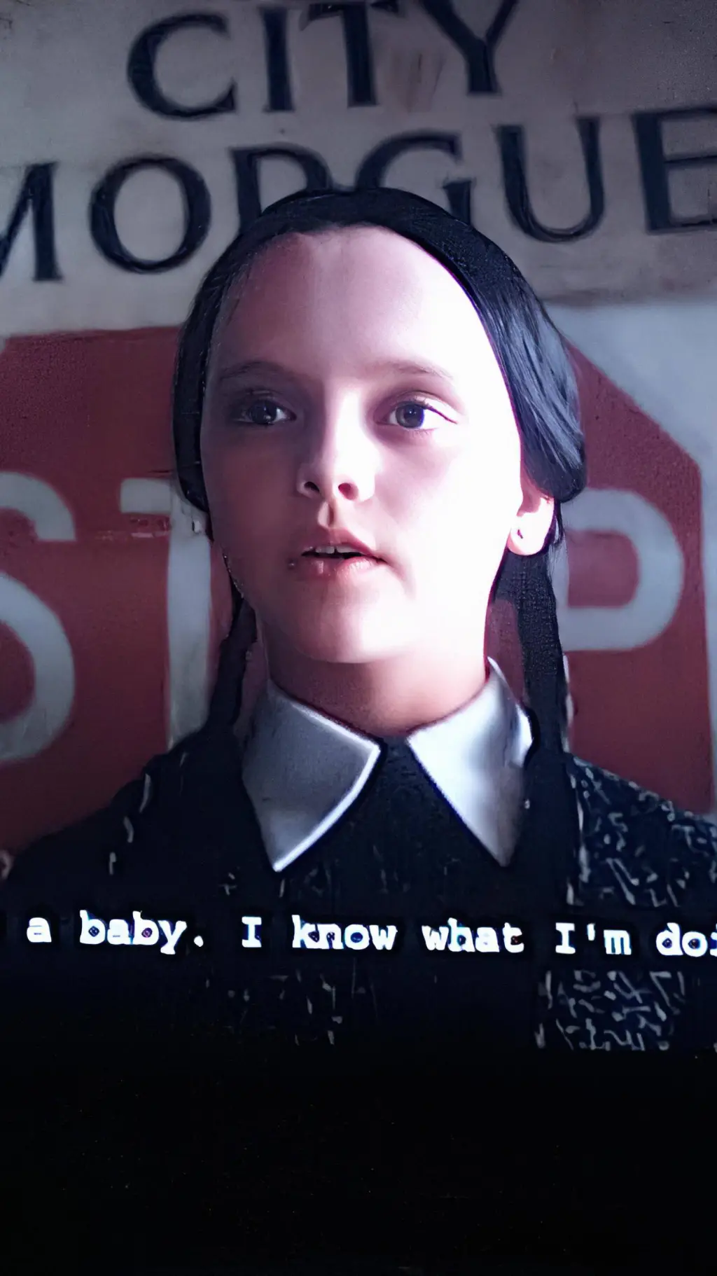 ai character: Wednesday Addams  background