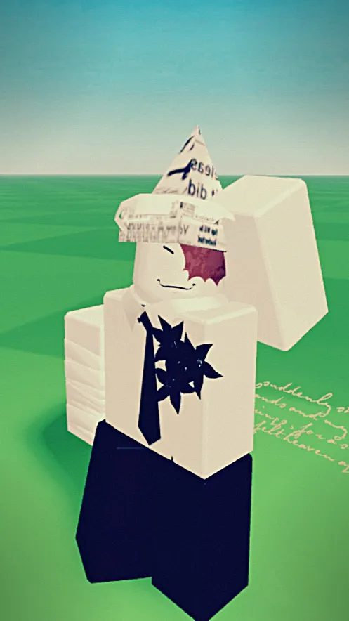 ai character: Liam the paper hat background
