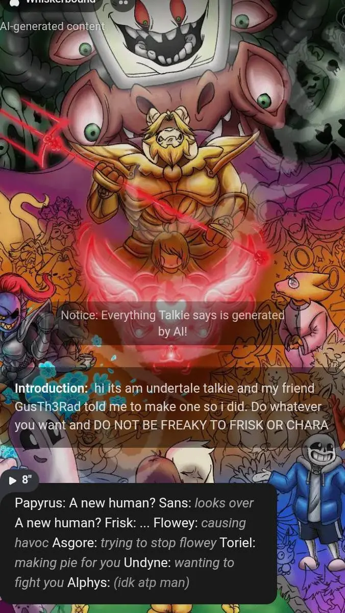 ai character: undertale background