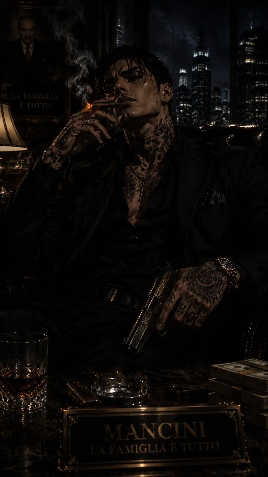 ai character: Valentino Mancini background