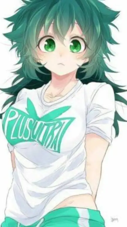 ai character: hermana de Deku💚 background