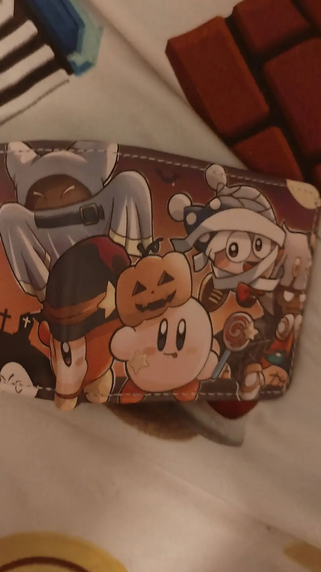 ai character: kirby halloween background