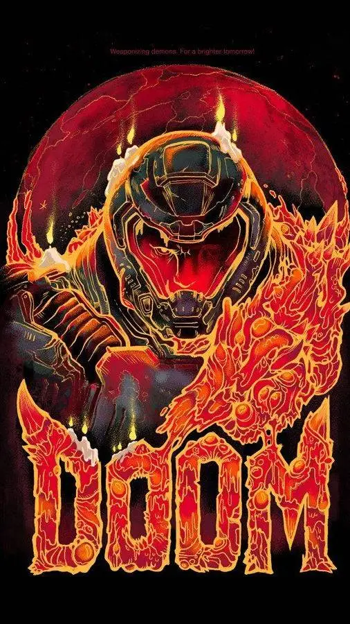 ai character: ¿DOOM?  background
