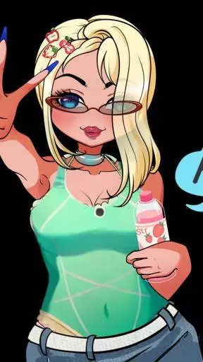 ai character: Blonde background