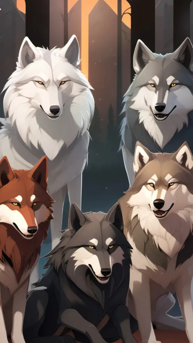 ai character: Wolf pack  background