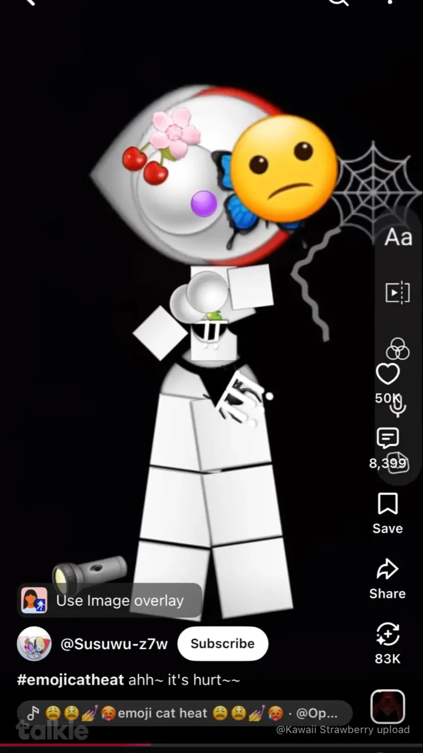 ai character: Emojj cat heat🥵 background
