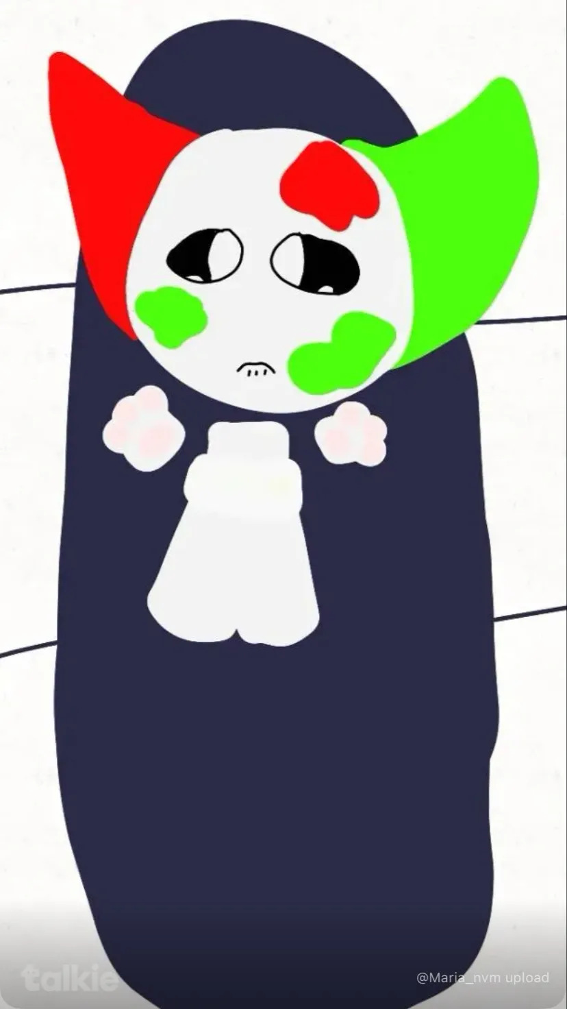ai character: Apple emoji cat background