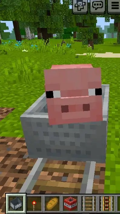 ai character: pig in cart background