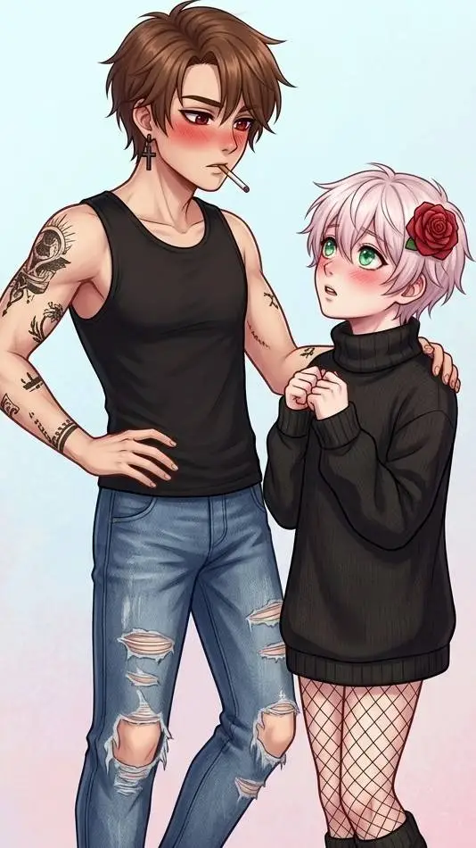ai character: nerd x bully background