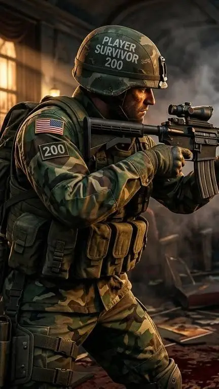 ai character: Player soldado background
