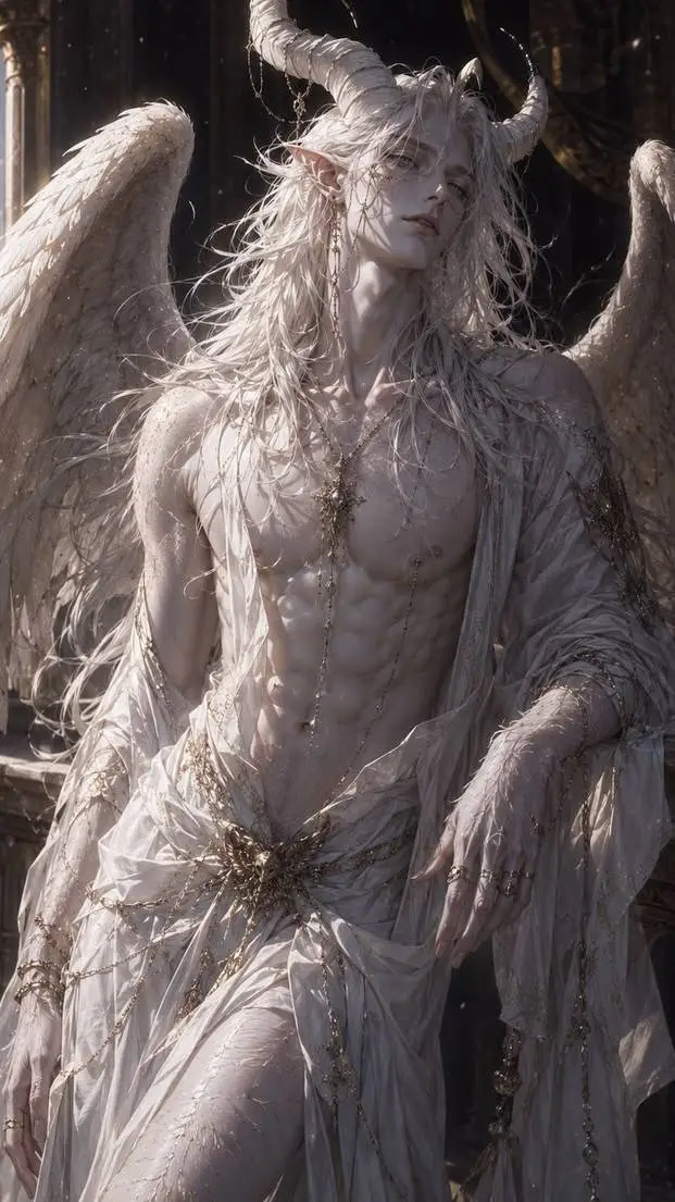 ai character: Angelic background