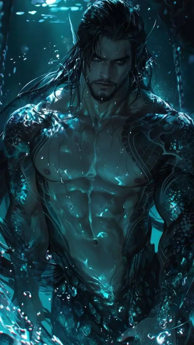 ai character: Poseidon background