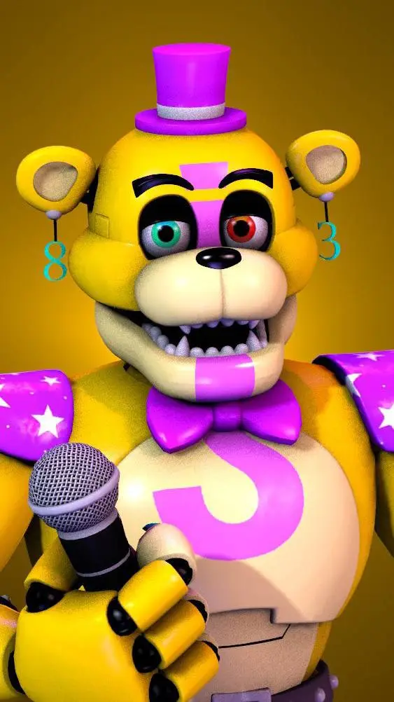 ai character: Glamrock Fredbear  background