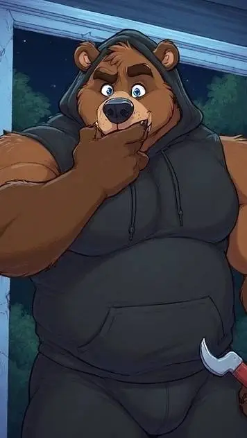 ai character: Bear Burglar  background