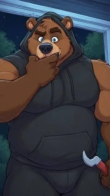 ai character: Bear Burglar  background